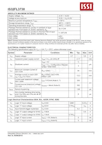 IS32FL3738-ZLA3 Datasheet Pagina 7