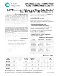 MAX3491ESD+TG069 Datasheet Cover