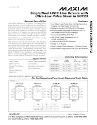 MAX9112EKA+G035 Datenblatt Cover