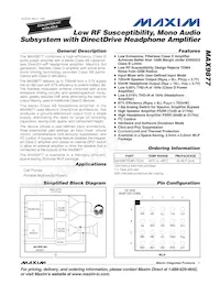 MAX9877EWP+CG2 Datasheet Copertura