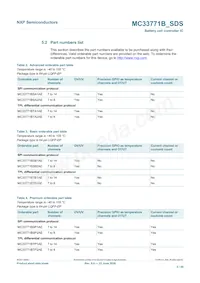 MC33771BTP1AER2 Datasheet Pagina 5