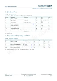 PCA9411UKZ數據表 頁面 8