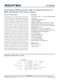 RT8880BGQW Datenblatt Cover