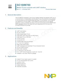 SC18IM700IPW Datasheet Cover