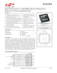 SI5355A-B08705-GM Datasheet Copertura