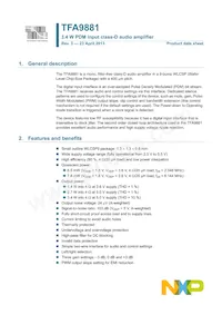 TFA9881UK/N1 Datenblatt Cover