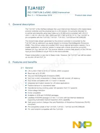 TJA1027T/20/1J Datasheet Cover