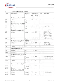 TLE63892GV50XUMA1 Datasheet Pagina 6