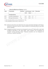 TLE63892GV50XUMA1 Datasheet Pagina 8