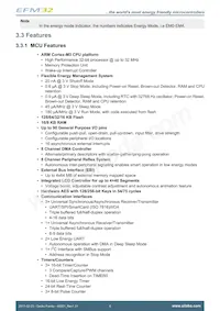 EFM32G30F128-QFN64T Datasheet Pagina 6