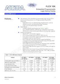 EPF10K70RC240-4N Datasheet Cover