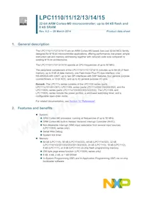 LPC1114FN28/102 Datasheet Cover