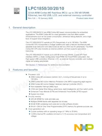 LPC1820FBD144 Datenblatt Cover