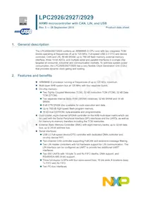 LPC2927FBD144 Datenblatt Cover