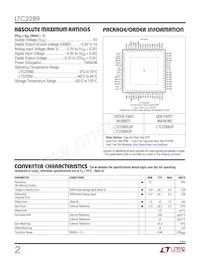 LTC2289IUP Datasheet Pagina 2