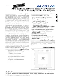 MAX109EHF-D Datasheet Cover