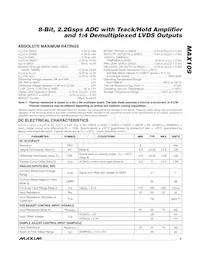 MAX109EHF-D Datasheet Page 3