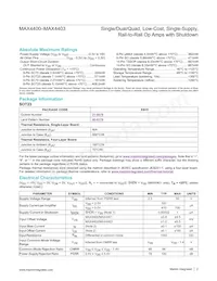 MAX4401AXT+TG50 Datasheet Pagina 2