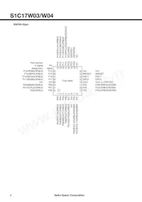 S1C17W04F101100-250 Datasheet Pagina 6