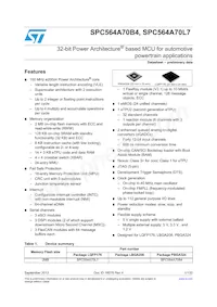 SPC564A70B4CFAY Datenblatt Cover