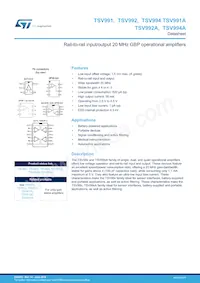TSV992IYST Datasheet Cover