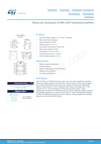 TSV992IYST Datasheet Copertura