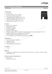 B78419A2288A003 Datasheet Pagina 2