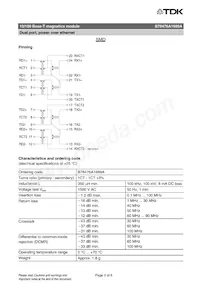 B78476A1889A003 Datasheet Pagina 3