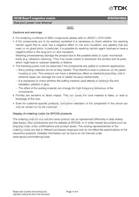 B78476A1889A003 Datasheet Pagina 4