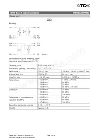 B78476A8067A003 Datasheet Pagina 3