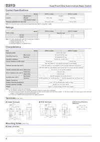 D2FD-2L1-1T Datasheet Pagina 2