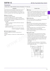 D2FW-G273M Datasheet Pagina 3