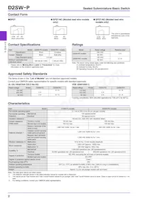 D2SW-P01L1-2M Datasheet Pagina 2