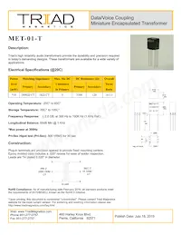 MET-01-T Datasheet Copertura