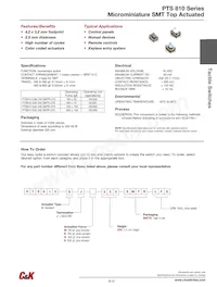 PTS810 SJS 250 SMTR LFS Datasheet Copertura