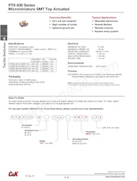 PTS830GG140 SMTR LFS數據表 封面