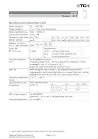 B41231A8129M007 Datasheet Pagina 3