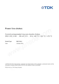 B82723J2601N002 Datasheet Cover