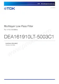 DEA161910LT-5003C1 Datasheet Cover