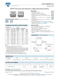 IHLP2020CZERR15M01 Datasheet Cover