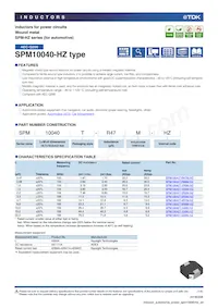 SPM10040T-150M-HZ Datasheet Cover