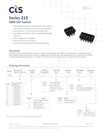 219-12MSTJRF Datasheet Copertura