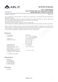 S-5743NBL9A-M3T4U Datasheet Copertura