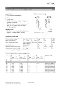 B59100C0140A070 Datasheet Pagina 2