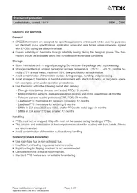 B59830C0160A070 Datasheet Pagina 6