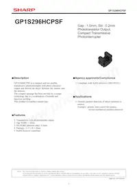 GP1S296HCPSF Datasheet Copertura