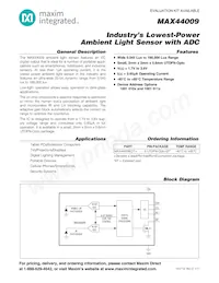 MAX44009EDT+ Datenblatt Cover