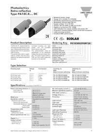 PA18CRR50PASA Datenblatt Cover