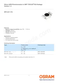 SFH 3211 FA-3/4-Z Datasheet Copertura