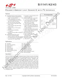 SI1142-A11-YM0 Datenblatt Cover